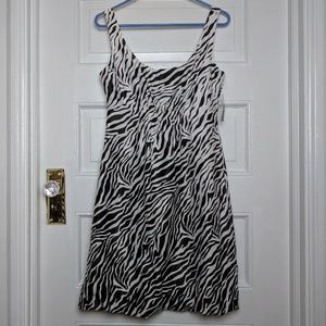 Sleeveless Zebra Attention Dress